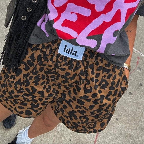 Dressed in LALA Pants - NWT Dressed in LALA Leopard Print Shorts
